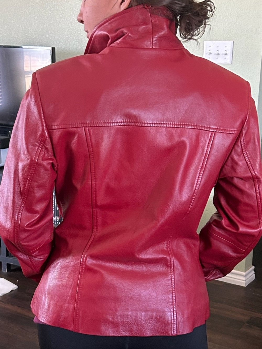 Vintage Saguaro Women’s Red Leather Jacket